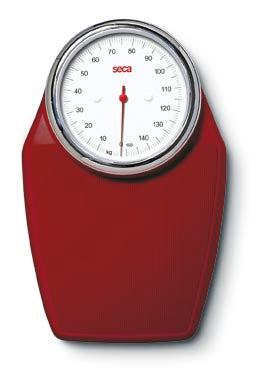 Seca Seca 760 Mechanical Floor Scale Dial 320 lbs. / 150 kg Red Mechanical - 7601128008