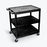Luxor - Utility Cart Polyethylene Plastic 18 X 24 X 33-1/2 Inch Black Shelves Flush with Lip - HE33-B
