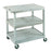 Luxor Utility Cart Polyethylene Plastic 32 X 24 X 33 Inch 3 Shelves Black - HE33-B