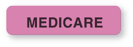 United Ad Label Pre-Printed Label Multipurpose Label Medicare Fluorescent Pink 5/16 X 1-1/4 Inch - ULAC142