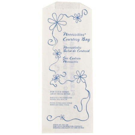 Saalfeld Redistribution Necessities Courtesy Bag Feminine Hygiene Receptacle Liner White Paper 2 X 3 X 8 Inch Fold - NEC-500
