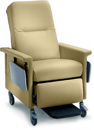 54 Series - Transport Recliner Natural Vinyl Four 5 Inch Casters - 547T09-7
