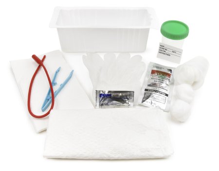 McKesson McKesson Intermittent Catheter Tray Urethral 14 Fr. Without Balloon Red Rubber - 37-202