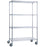 R & B Wire Products - Heavy Duty Linen Cart 4 Shelves 500 lbs. Weight Capacity Chrome Plated 5 Inch Casters, 2 Locking - LC246072