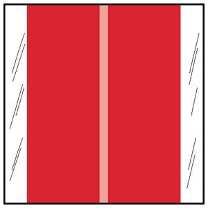 COL'R'TAB - Blank Label Chart Tab Red Paper 1-1/2 X 1-1/2 Inch - 11602