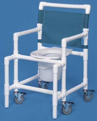 IPU IPU Commode / Shower Chair ipu Fixed Arm PVC Frame Mesh Back - SCC9250