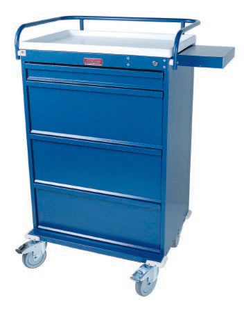 Value Line - Punch Card Medication Cart Steel 46-1/2 X 29-1/2 X 22-1/2 Inch Hammer Beige (Sand) One - 3 Inch, Two - 9-3/4 Inch with Dividers, One - 9-3/4 Inch with Divider and Locking Narcotics Box: 23 W X 17 D Inch - VLT360PC