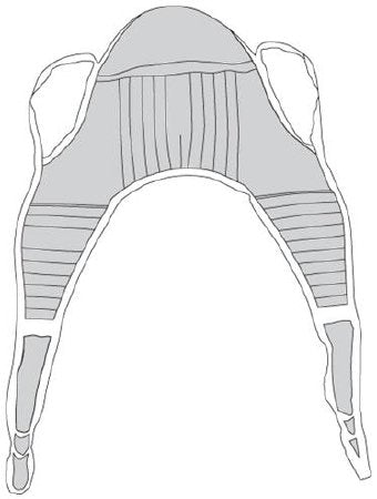 Drive Medical Seat U Sling 4 or 6 Point With Head Support Straps - Attached X-Large 600 lbs. Weight Capacity - 13220XL