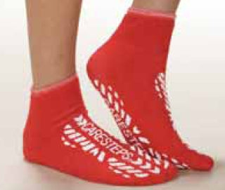 Alba Healthcare Care-Steps Fall Management Slipper Socks Adult Medium Yellow Ankle High - 80180