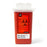 Medline - Sharps Container 7.025 H X 4.05 W X 4.05 L Inch 1 Quart Red Base / Translucent Lid Vertical Entry 2 Hinged Snap On Lid - MDS705110