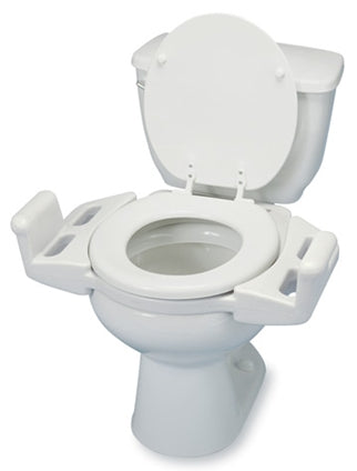 Maddak Raised Toilet Seat with Arms 3 Inch Height White 400 lbs. Weight Capacity - 725600050