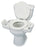 Maddak Raised Toilet Seat with Arms 3 Inch Height White 400 lbs. Weight Capacity - 725600050
