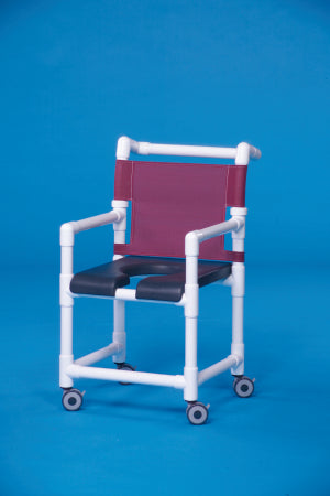 IPU IPU Shower Chair ipu Fixed Arm PVC Frame Mesh Back - SC200-OS-FS