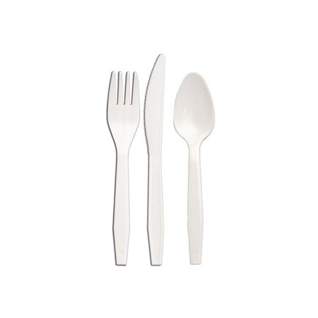 Saalfeld Redistribution Senate Teaspoon White Polypropylene - P1003WR