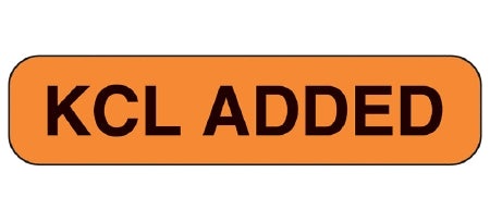 Barkley - Pre-Printed Label Advisory Label Orange Paper Kcl Added Black Alert Label 3/8 X 1-5/8 Inch - 2304