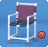 IPU IPU Shower Chair ipu Fixed Arm PVC Frame Mesh Back - SC200-OS-FS