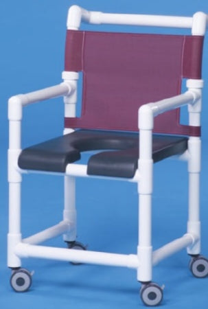 IPU IPU Shower Chair ipu Fixed Arm PVC Frame Mesh Back - SC200-OS-FS