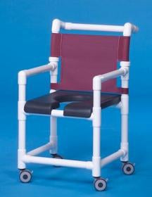 IPU - Shower Chair ipu Fixed Arm PVC Frame Mesh Back - SC720G