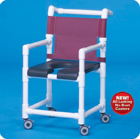 IPU IPU Shower Chair ipu Fixed Arm PVC Frame Mesh Back - SC200-OS-FS