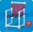 IPU IPU Shower Chair ipu Fixed Arm PVC Frame Mesh Back - SC200-OS-FS
