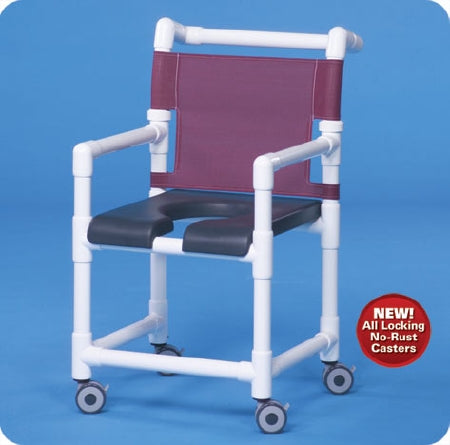 IPU IPU Shower Chair ipu Fixed Arm PVC Frame Mesh Back - SC200-OS-FS