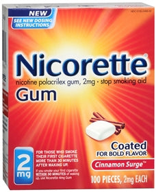 Glaxo Smith Kline Nicorette Stop Smoking Aid 2 mg Strength Gum - 30766785750