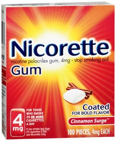 Glaxo Smith Kline Nicorette Stop Smoking Aid 4 mg Strength Gum - 30766785760