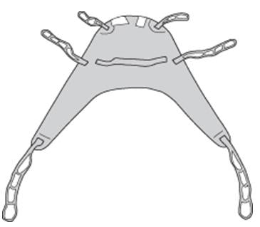 Drive Medical Seat and Back Divided Leg Sling 4 or 6 Point With Head Support Straps - Attached Medium 450 lbs. Weight Capacity - 13262
