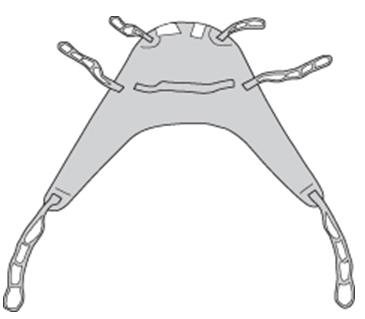 Drive Medical - Seat and Back Divided Leg Sling 4 or 6 Point With Head Support Straps - Attached Medium 450 lbs. Weight Capacity - 13262M