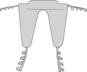 Drive Medical - Patient Lifter Sling 2 Point Without Head Support Straps - Attached Large 350 lbs. Weight Capacity - 13264A