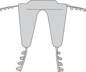 Drive Medical Patient Lifter Sling 2 Point Without Head Support Straps - Attached Large 350 lbs. Weight Capacity - 13264A