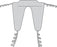 Drive Medical Patient Lifter Sling 2 Point Without Head Support Straps - Attached Large 350 lbs. Weight Capacity - 13264A