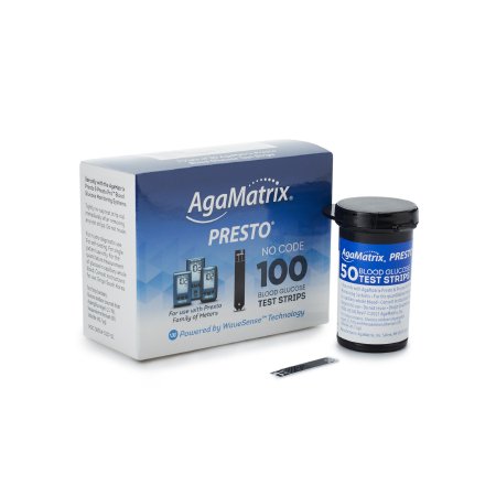 Wavesense Presto - Blood Glucose Test Strips 100 Strips per Box No Coding Required For Blood Glucose Monitoring System - 8000-03337