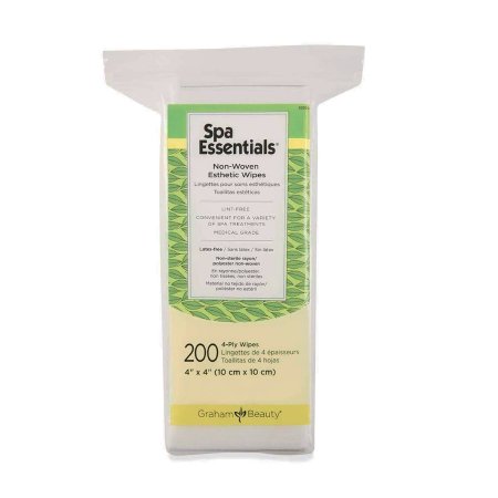 Spa Essentials - Esthetic Wipe 4 X 4 Inch White Disposable - 52509