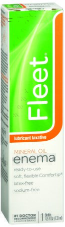 C.B. Fleet Fleet Enema 4.5 oz. 100% Strength Mineral Oil USP - 132030140