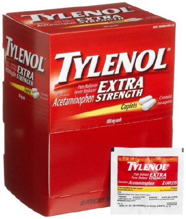Tylenol - Pain Relief 500 mg Strength Acetaminophen Caplet 50 per Box - 300450449108