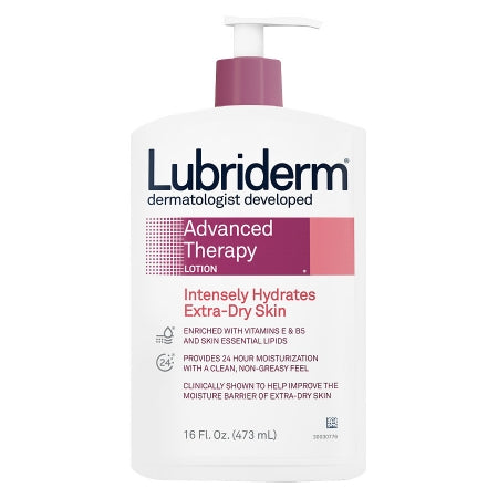 Pfizer Lubriderm Advanced Therapy Hand and Body Moisturizer 16 oz. Pump Bottle Scented Lotion - 5280048234