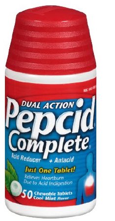Pepcid Complete - Antacid 10 mg Strength Chewable Tablet 50 per Bottle - 30716837888506