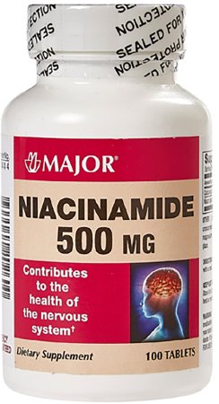 Major Pharmaceuticals Niacinam Dietary Supplement Vitamin B3 500 mg Strength Tablet 100 per Bottle - 904420260