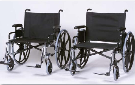 Gendron Regency XL Basic Bariatric Wheelchair Full Length Arm Removable Arm Style Mag Wheel Black 20 Inch Seat Width 450 lbs. Weight Capacity - 5420-18