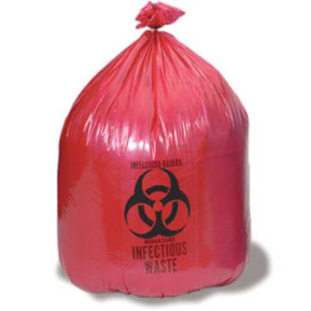 Colonial Bag Corporation Colonial Bag Infectious Waste Bag 40 - 45 gal. Red LLDPE 40 X 46 Inch - HXR46