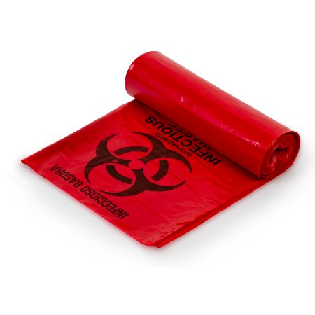 Colonial Bag - Infectious Waste Bag 40 to 45 gal. Red Bag LLDPE 40 X 46 Inch - PXR46