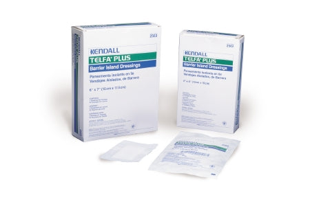 Cardinal Telfa Plus Adhesive Dressing 4 X 6 Inch NonWoven Rectangle White Sterile - 2562
