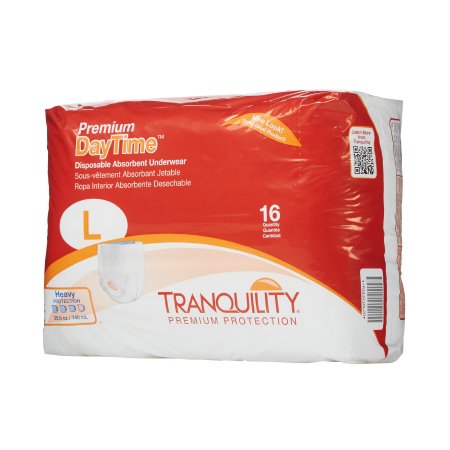 Tranquility Premium DayTime - Unisex Adult Absorbent Underwear Pull On with Tear Away Seams Large Disposable Heavy Absorbency - 2106
