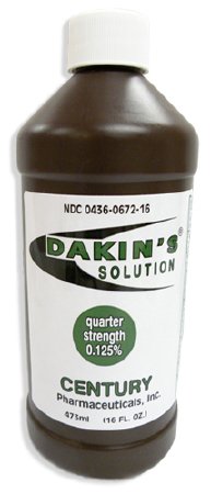 Century Pharmaceutical Dakin's Quarter Strength Wound Antimicrobial Cleanser 16 oz. Bottle - 436067216