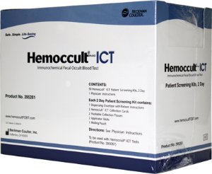 Hemoccult ICT 2-Day - Patient Sample Collection and Screening Kit Colorectal Cancer Screening Fecal Occult Blood Test (iFOB or FIT) Stool Sample 50 Tests - 395261A