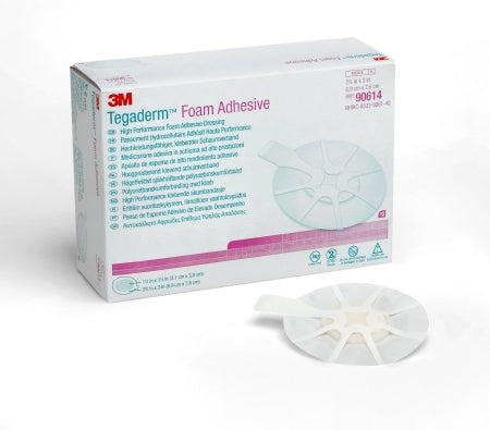 3M Tegaderm High Performance Foam Dressing 2-3/4 X 2-3/4 Inch Oval Adhesive with Border Sterile - 90614