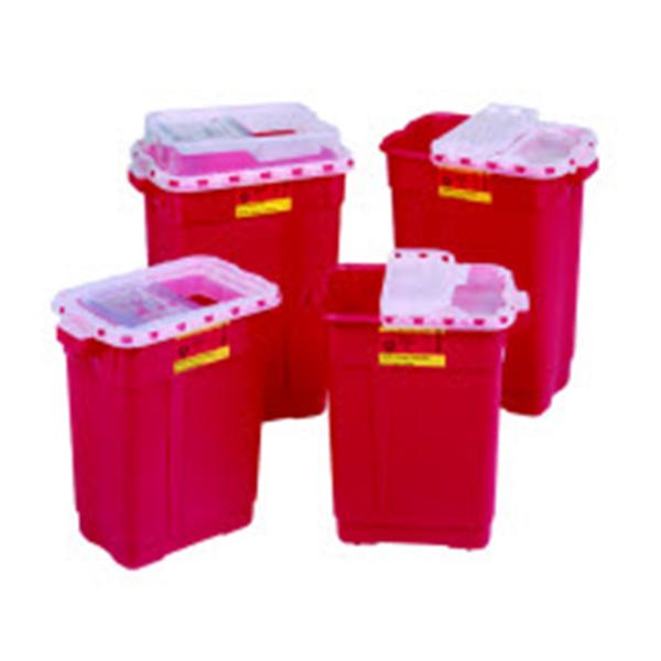 Becton-Dickinson Container Sharps 9Gal Large Plastic Red/Clear Each, 8 Ea/Ca - 305602