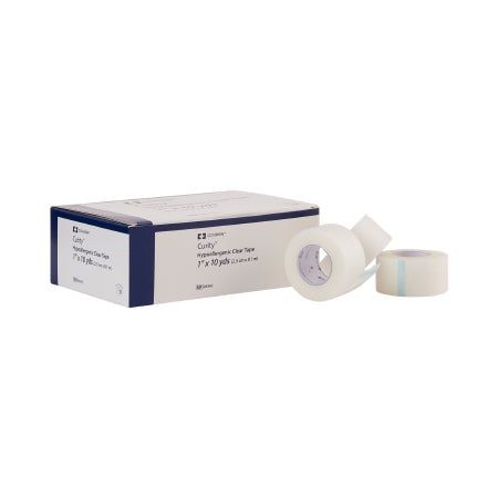 Kendall Hypoallergenic Clear - Medical Tape Easy Tear Plastic 1 Inch X 10 Yard Transparent NonSterile - 8534C