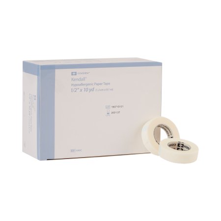 Kendall Hypoallergenic - Medical Tape Breathable Paper 1/2 Inch X 10 Yard White NonSterile - 1596C